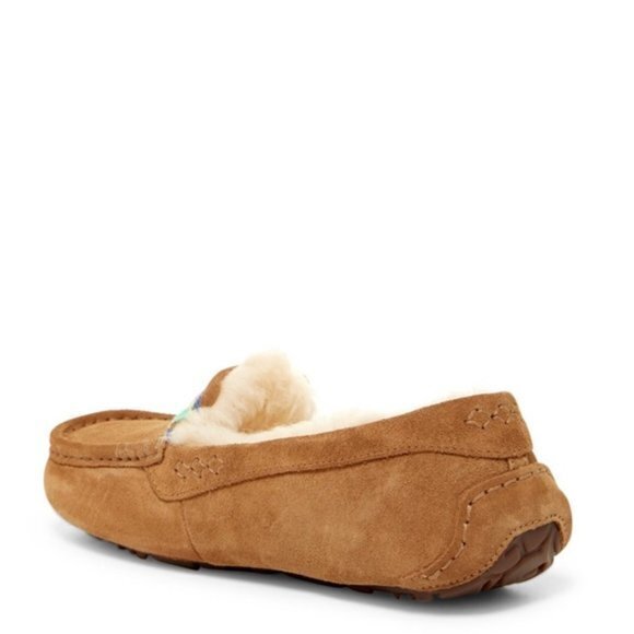 UGG Chestnut Ansley Embroidered Slipper moccasins - Picture 6 of 7